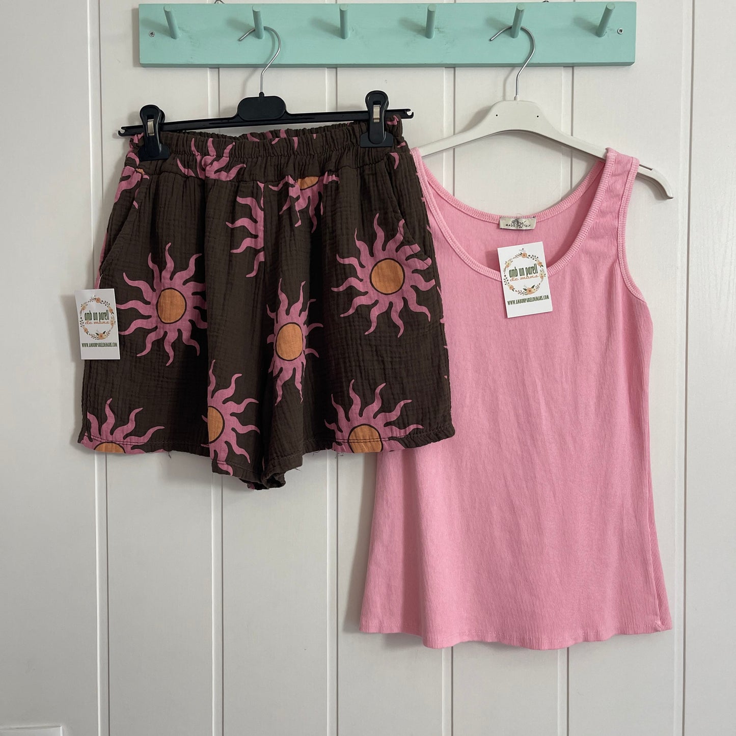 Camiseta básica canalé rosa