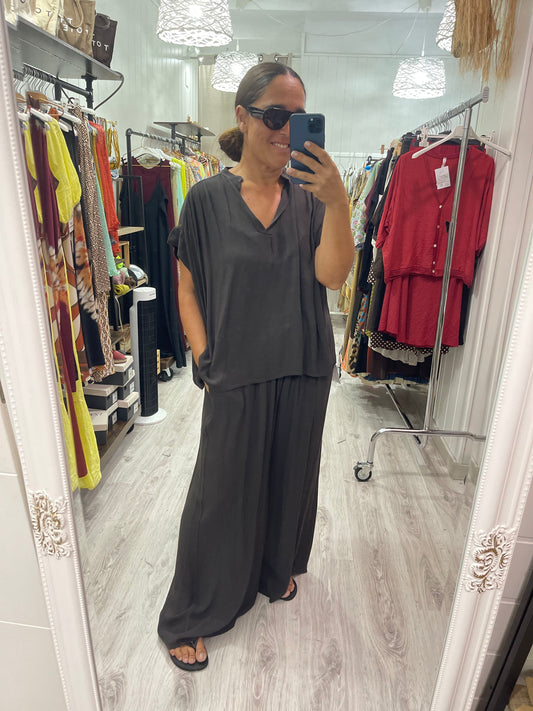 Conjunto Boho oversize chocolate