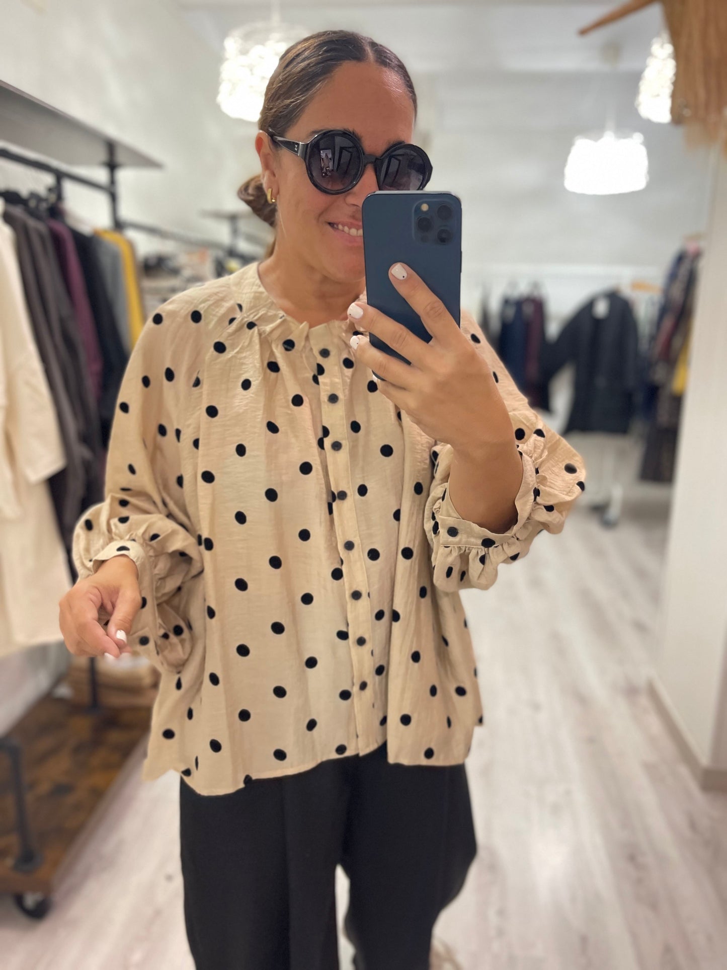 Camisa Akane topos beige