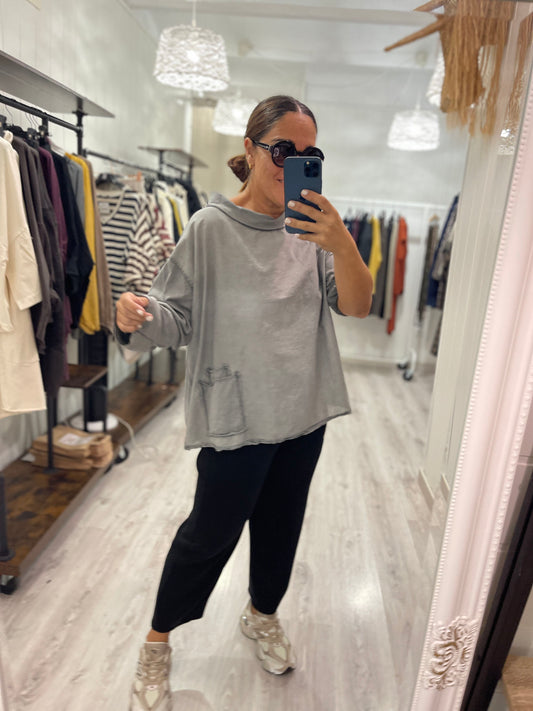 Camiseta Olivia oversize gris