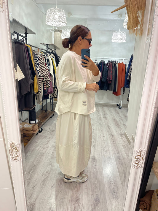 Sudadera Nara natural marfil