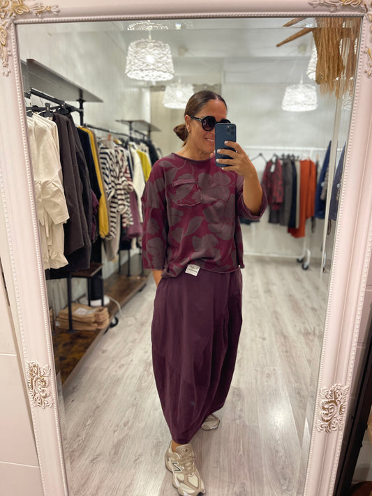 Sudadera Hana burdeos