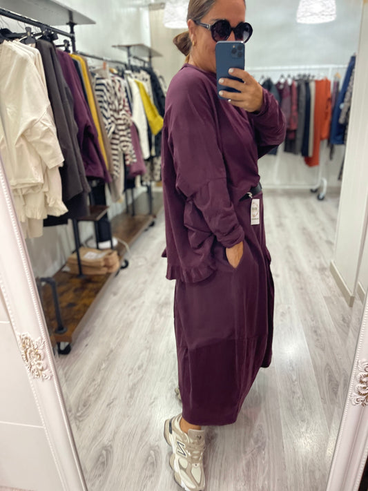 Falda Fuji berenjena