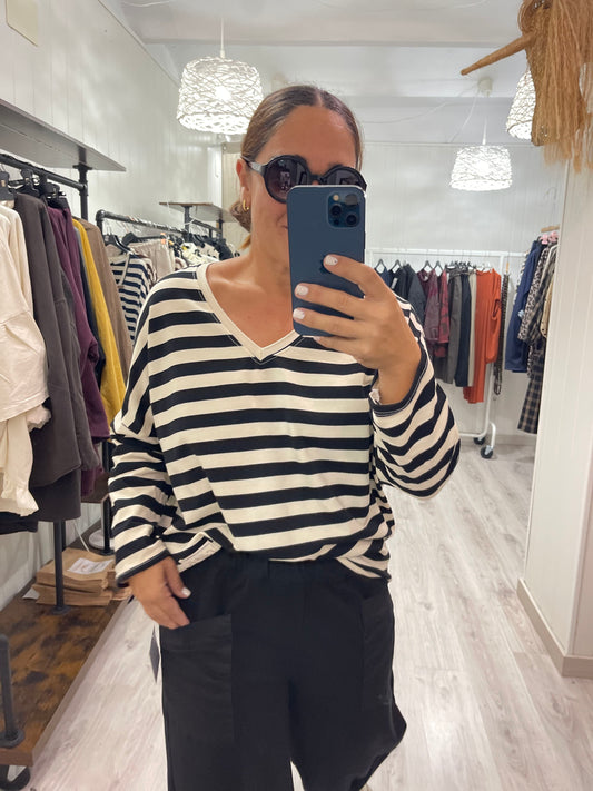 Sudadera Navy oversize cotton negro