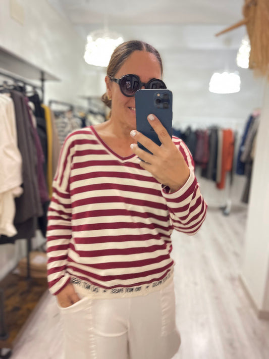 Sudadera Do not pass burdeos