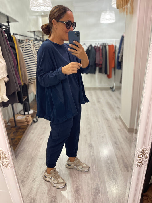 Camiseta Aichi oversize marino