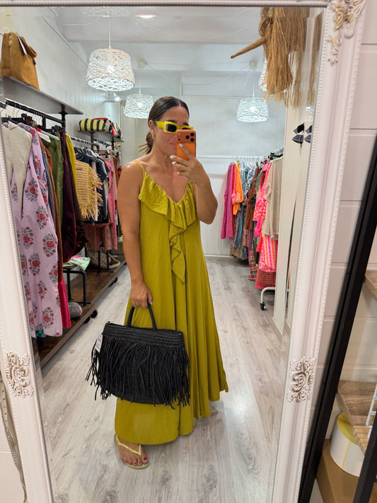 Bolso Boho flecos negro