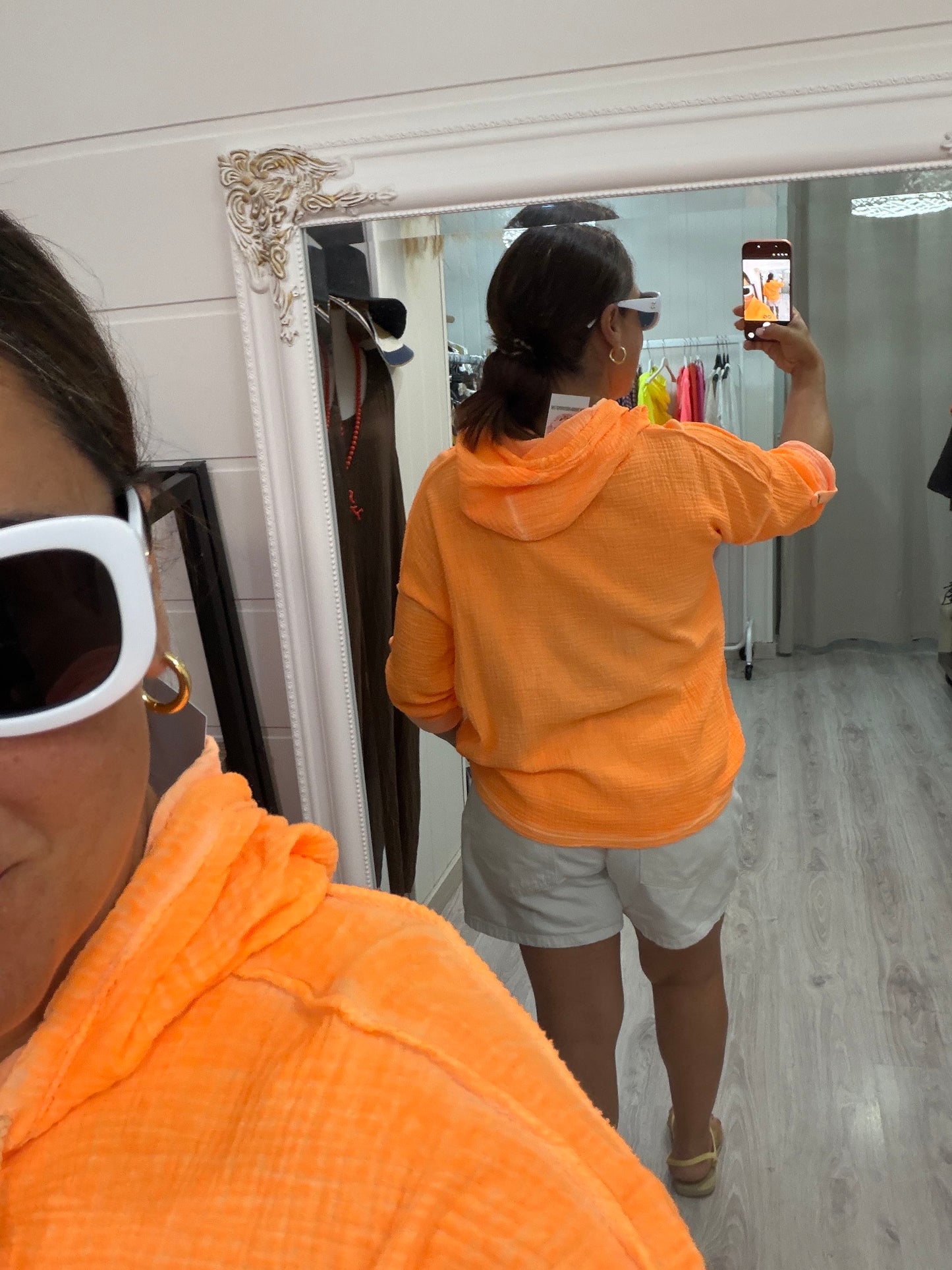 Blusa Tarifa bambula naranja