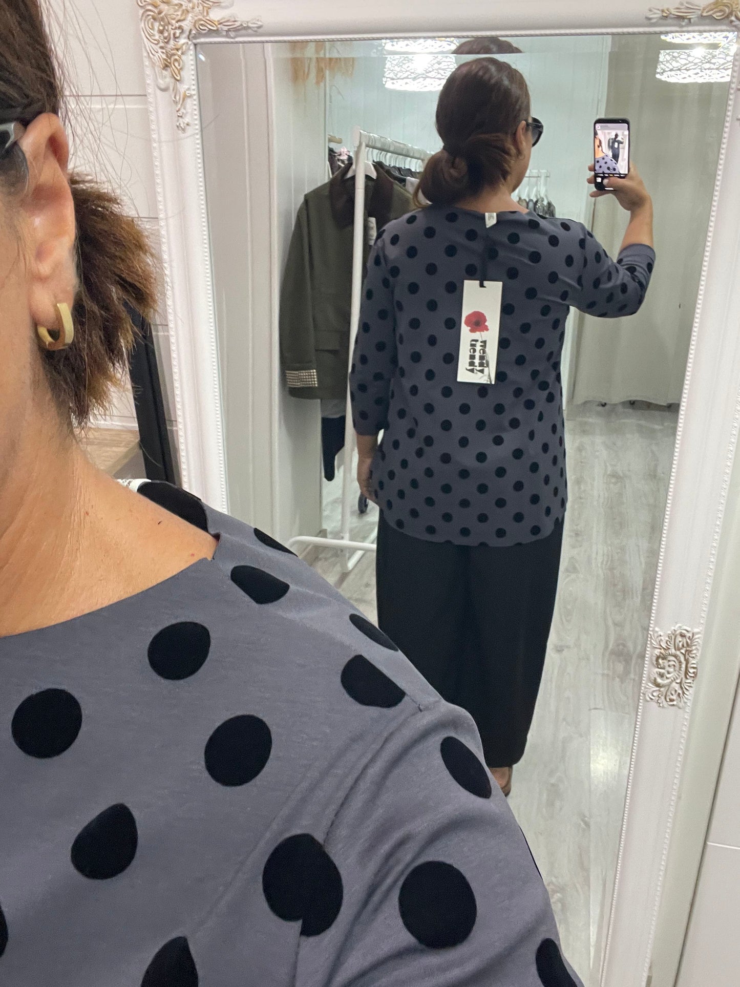 Camiseta Keiko topos gris