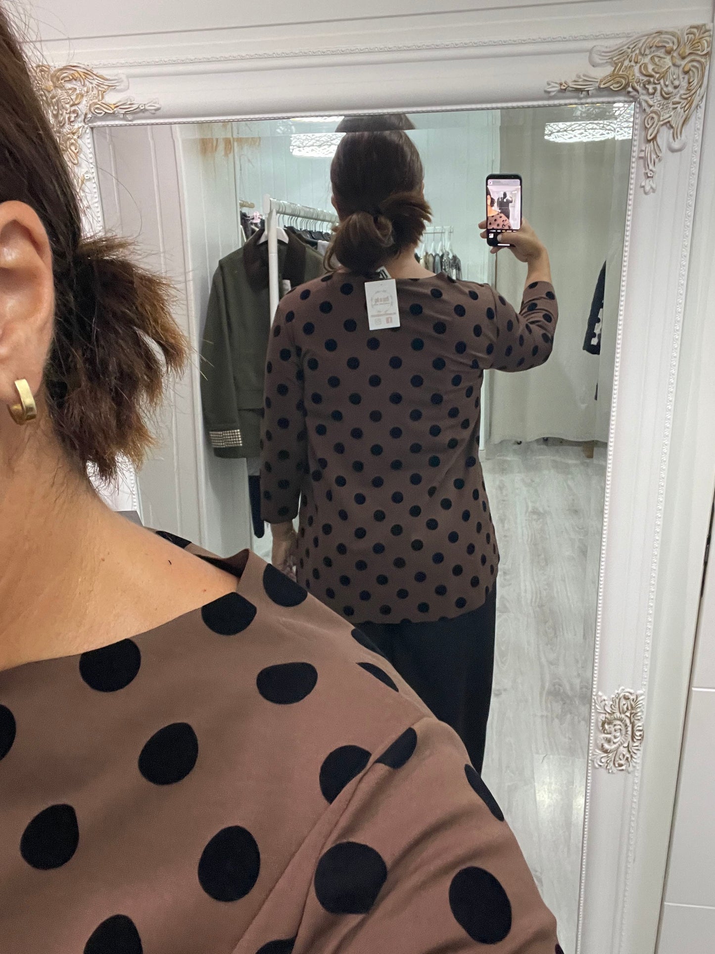 Camiseta Keiko topos chocolate