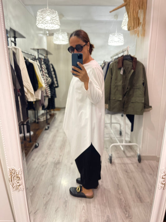 Camiseta Kirei punto roma blanco