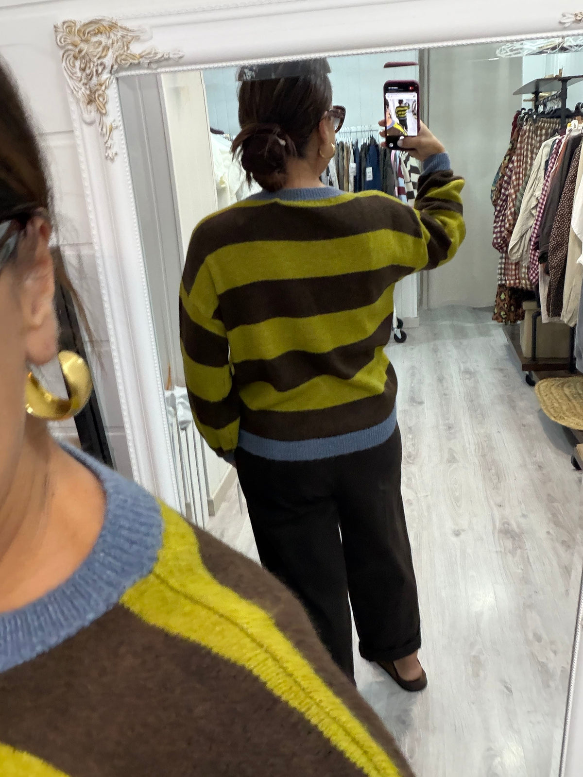 Jersei Rugby contrastes chocolate, pistacho y jeans