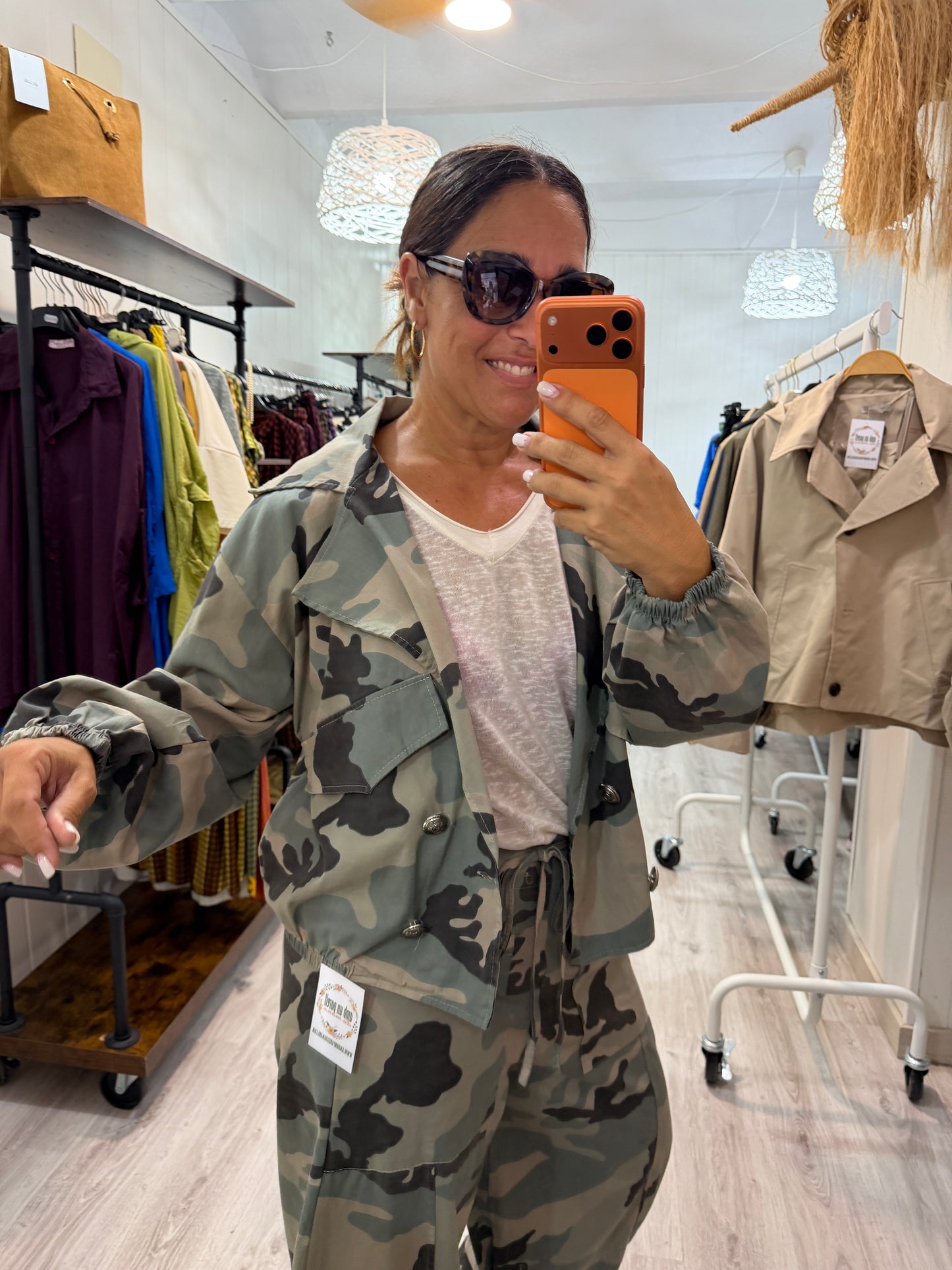 Chaqueta camuflaje beige