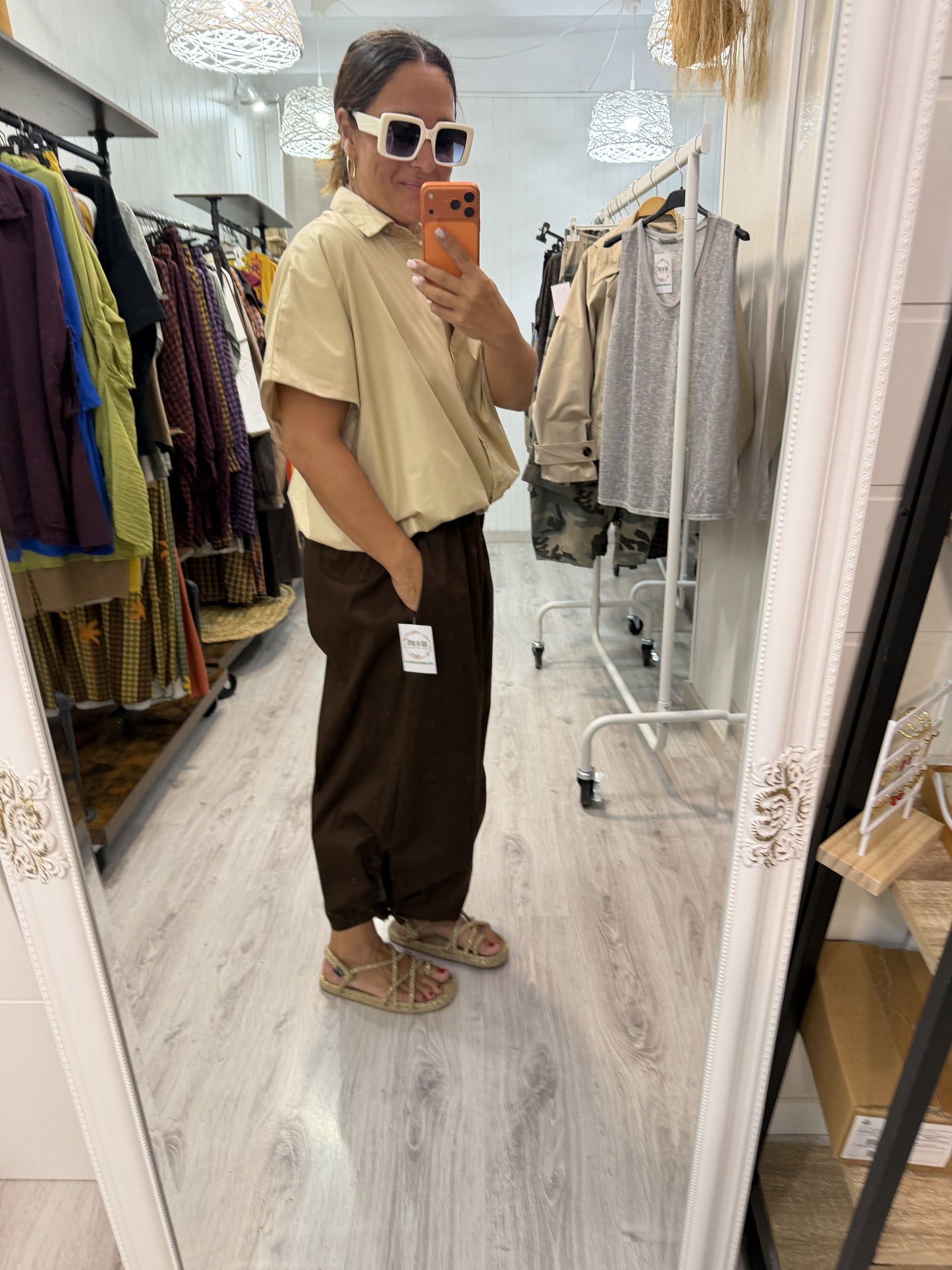 Camisa Nara beige