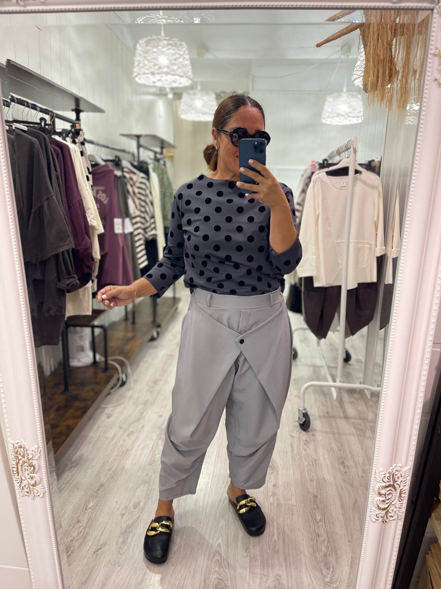 Camiseta Keiko topos gris