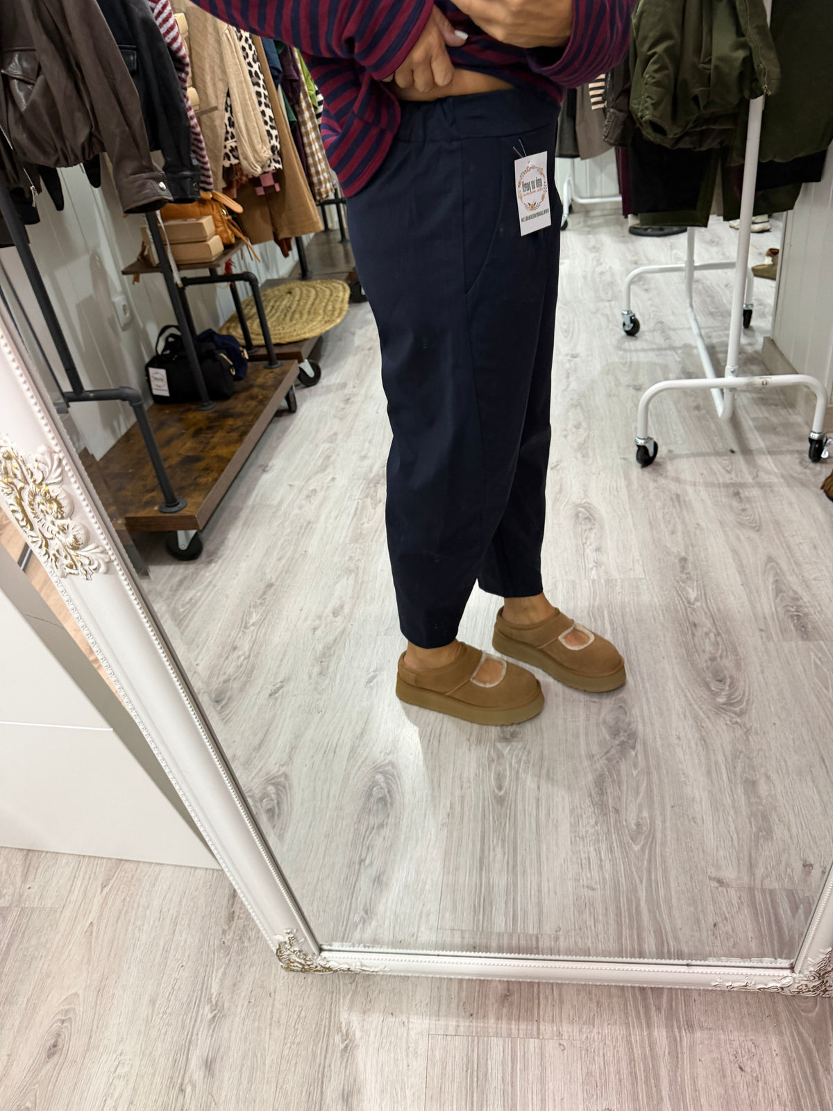 Pantalón Nagore punto milano otoño marino