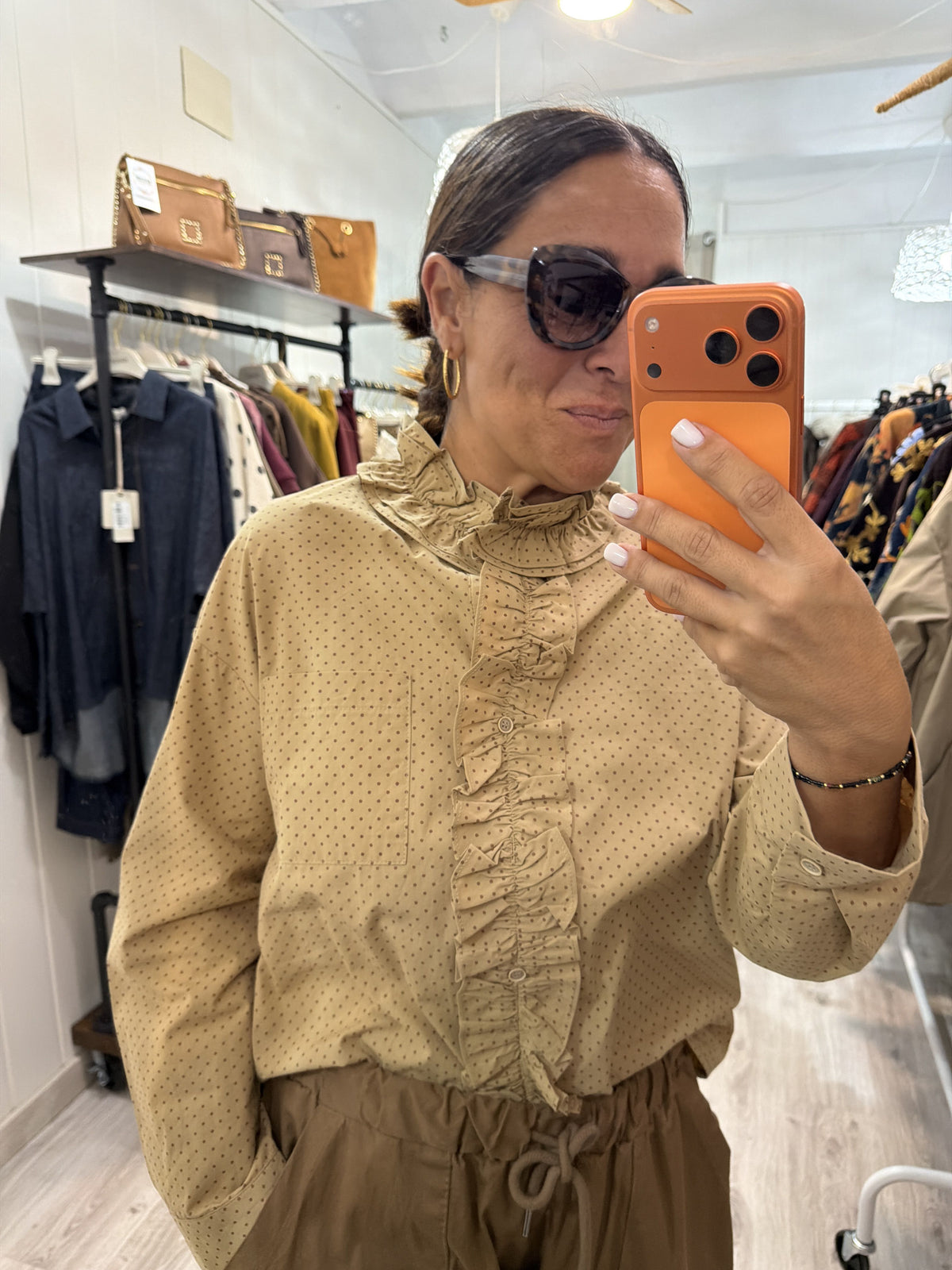 Camisa Irune camel