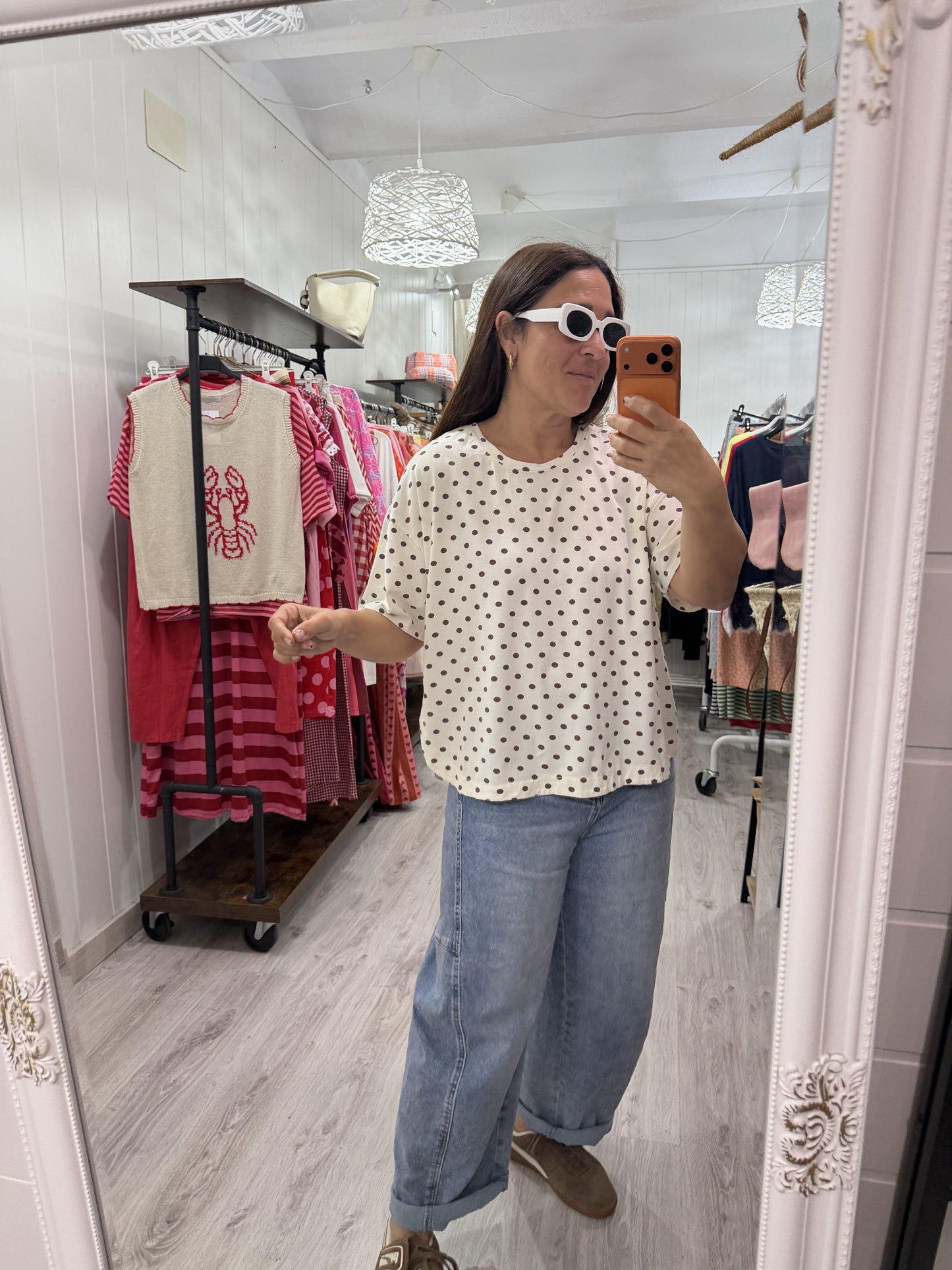 Camiseta Topos beige