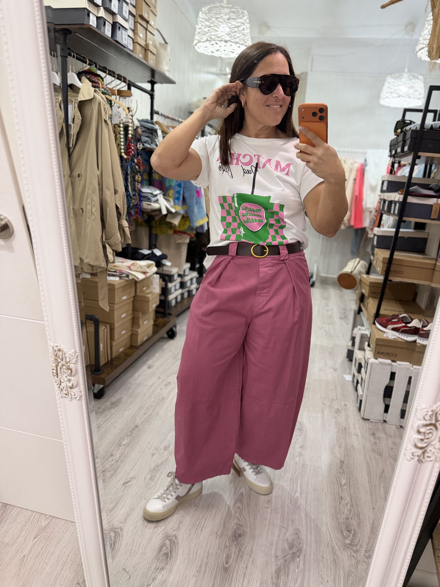 Pantalón Izaskun rosa viejo