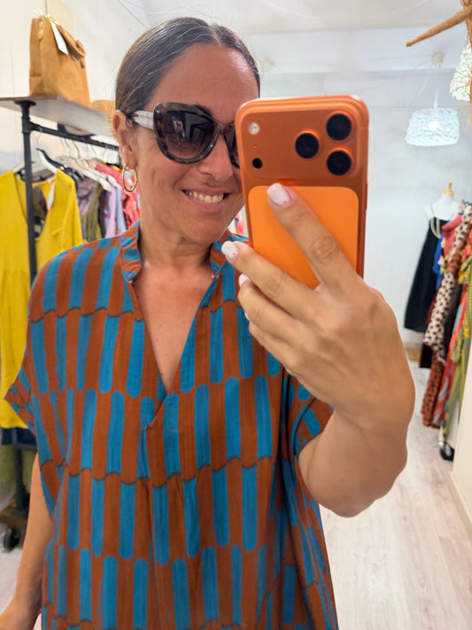Kaftan Telma caldera y azul