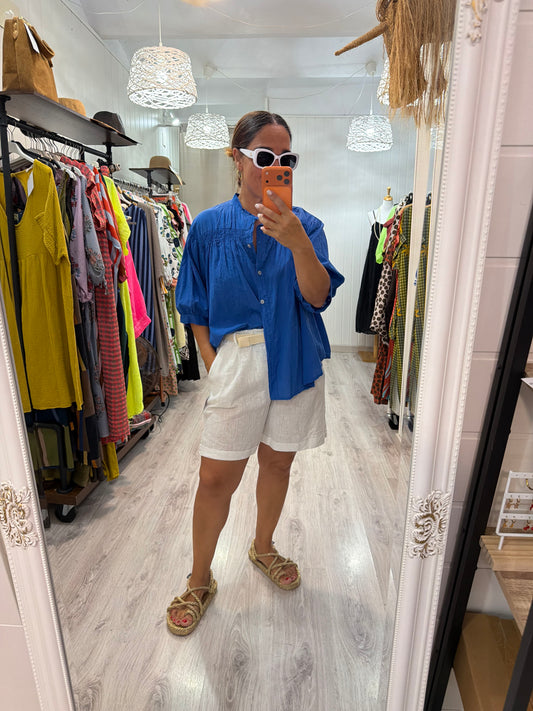 Blusa fluor azul klein