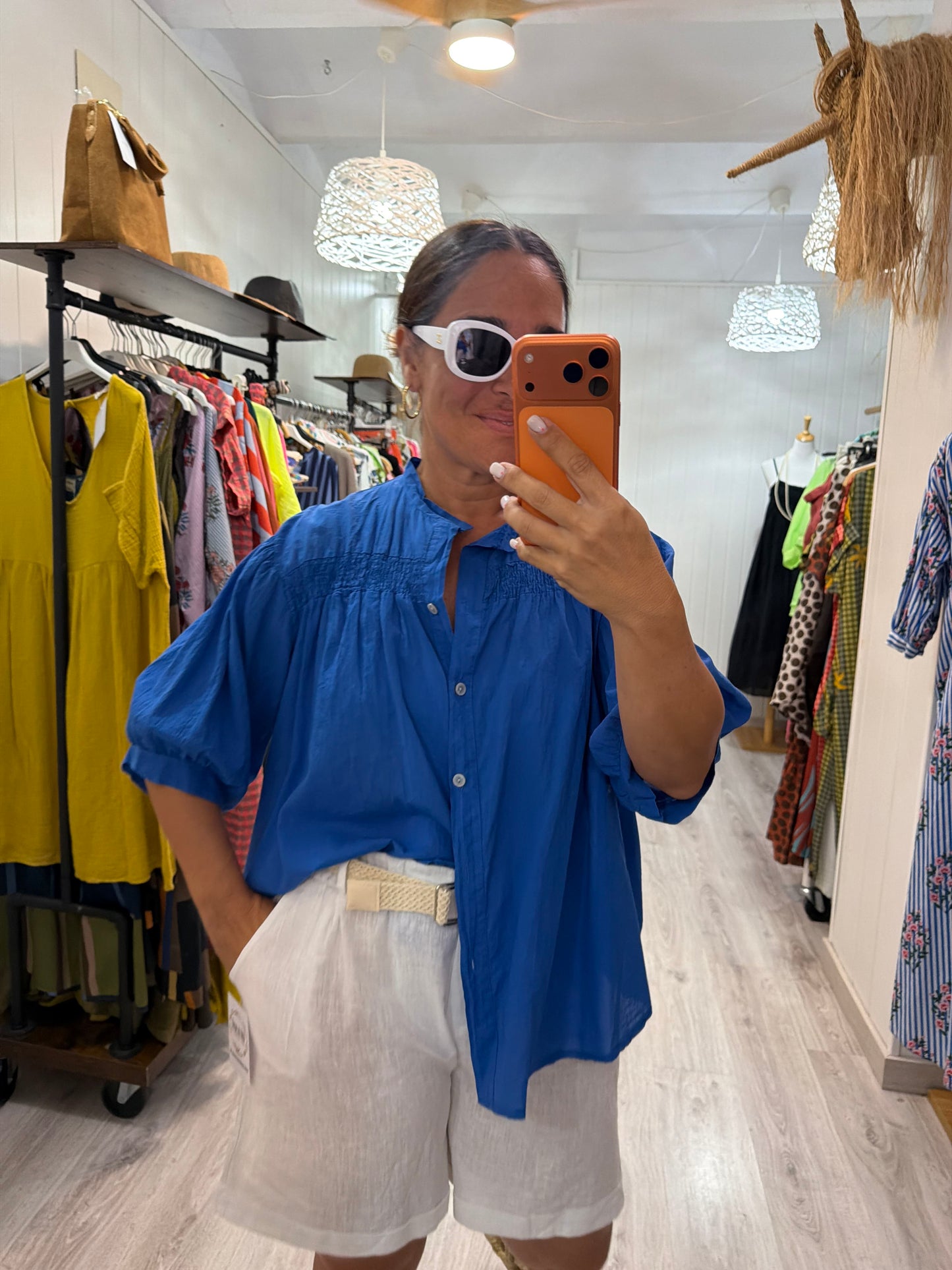 Blusa fluor azul klein