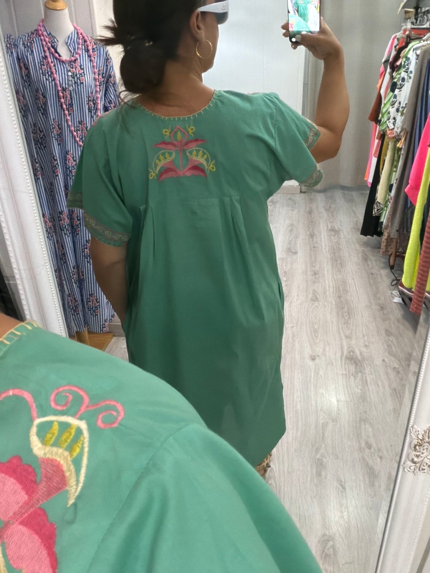 Vestido Mexicano Tijuana midi mint 1