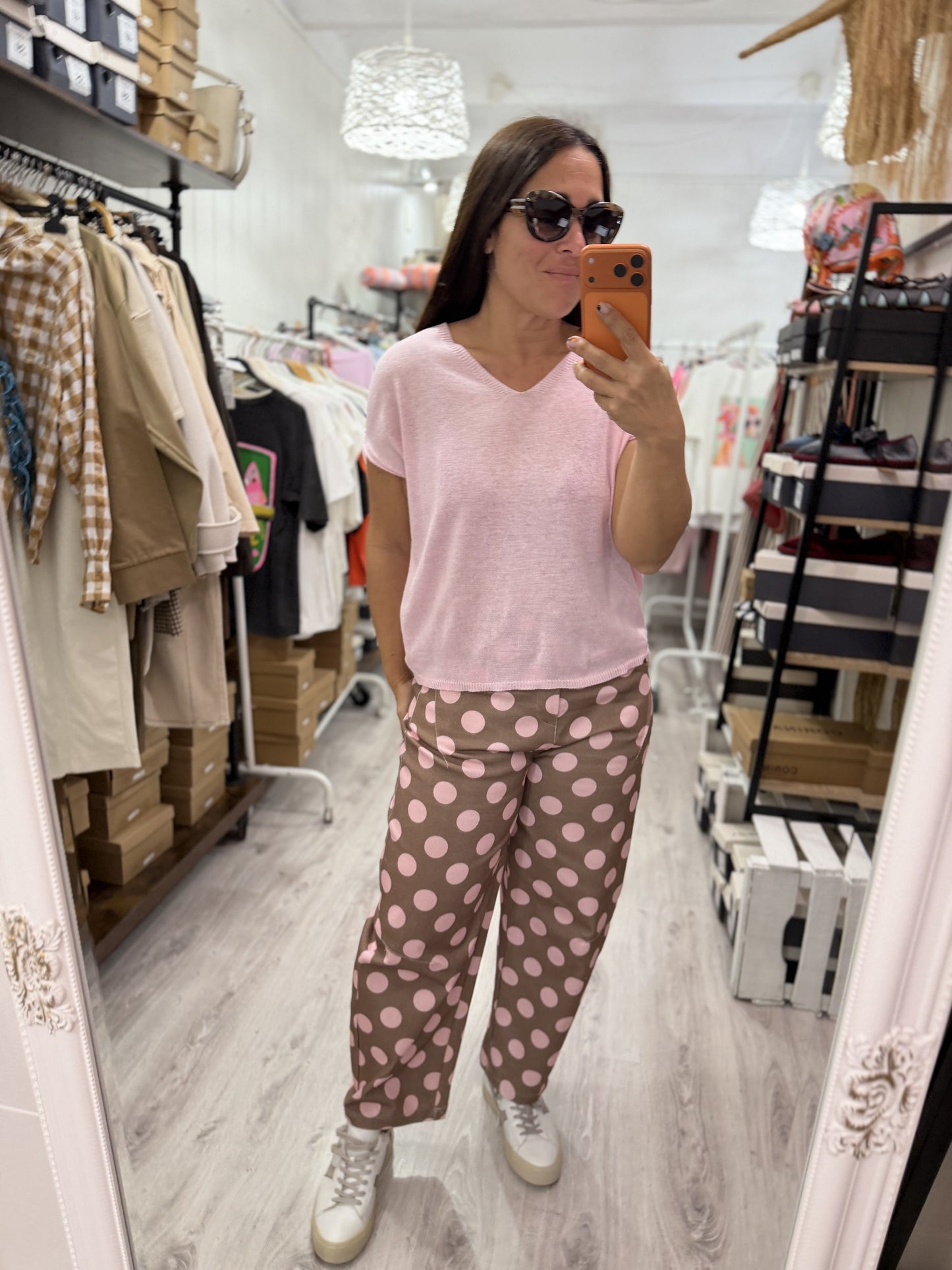 Jersei Basic algodón rosa