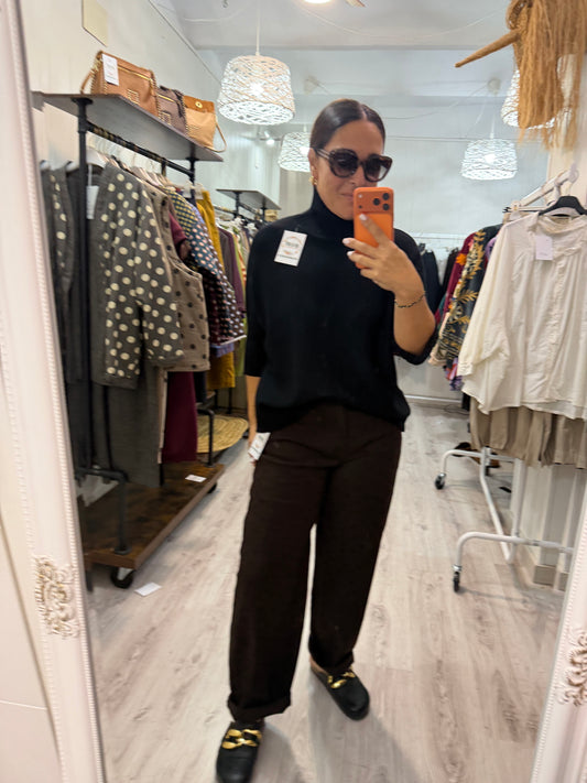 Pantalón Balloon Jeans Topets chocolate