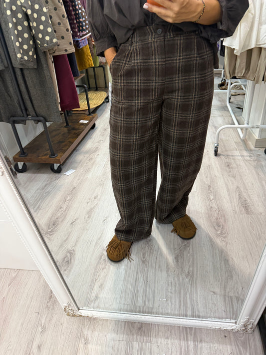 Pantalón British Lana chocolate