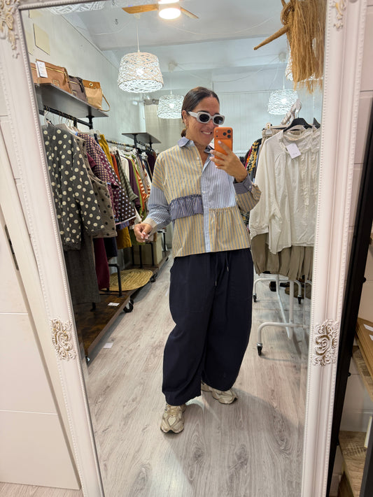 Pantalón Ane algodón azul marino