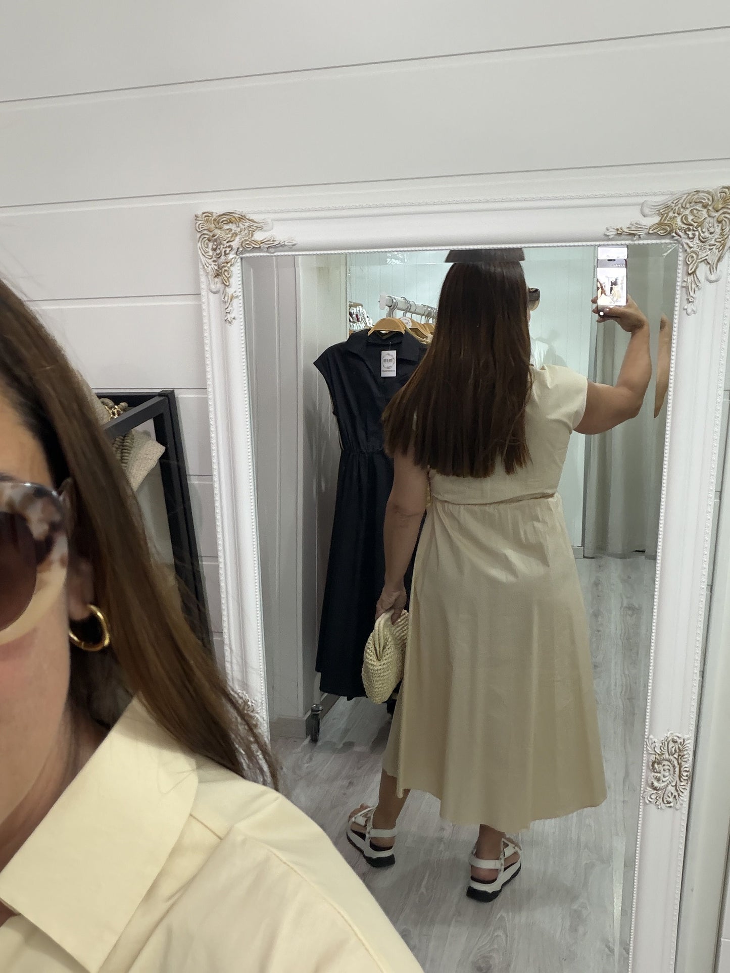 Vestido Grace cruzado crudo