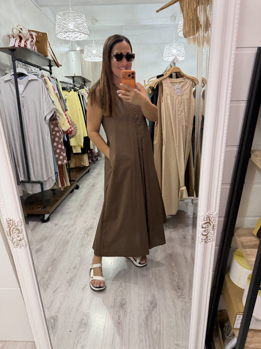 Vestido Greta camel