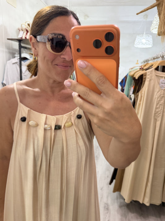Vestido Stones beige