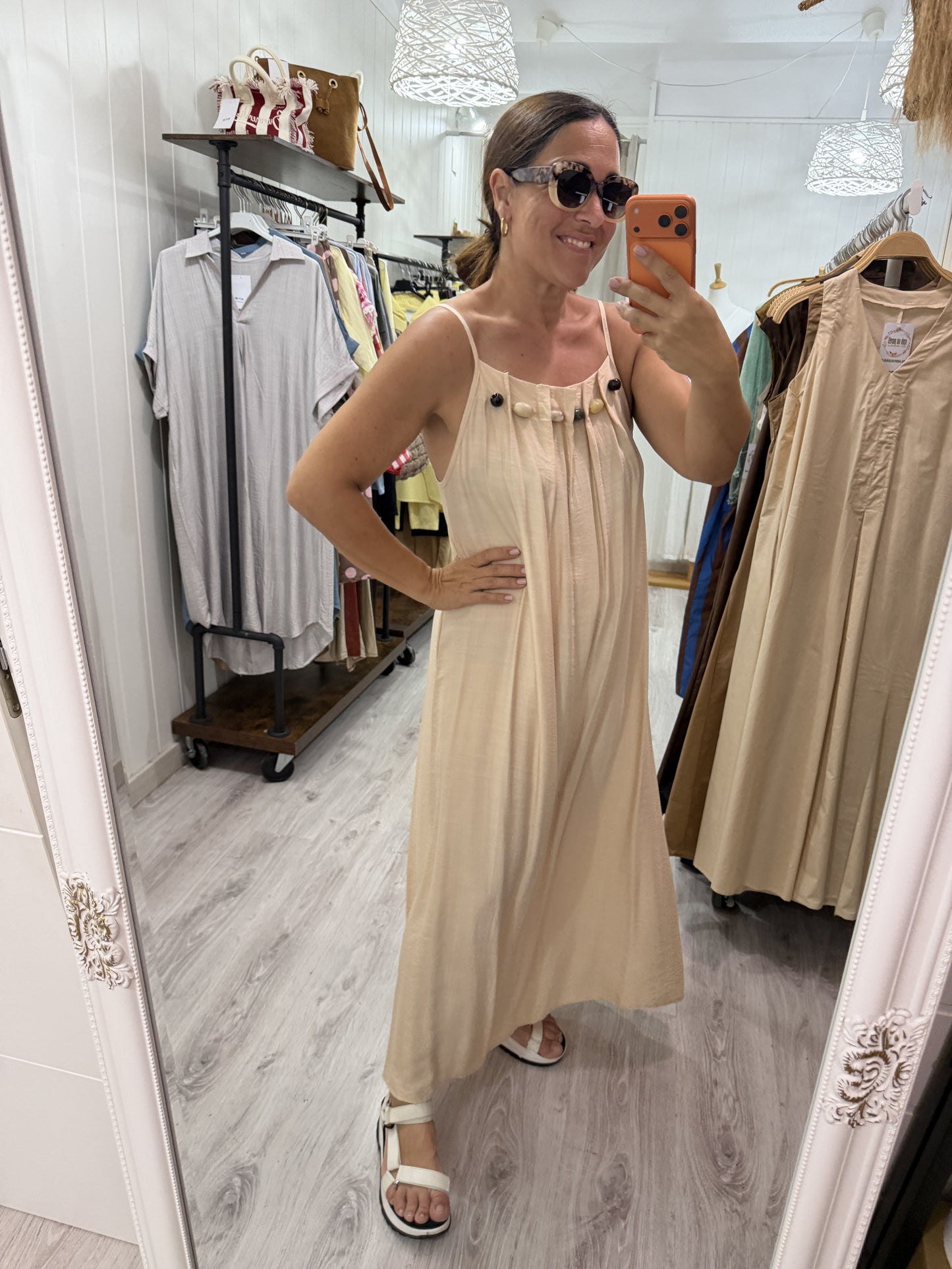 Vestido Stones beige