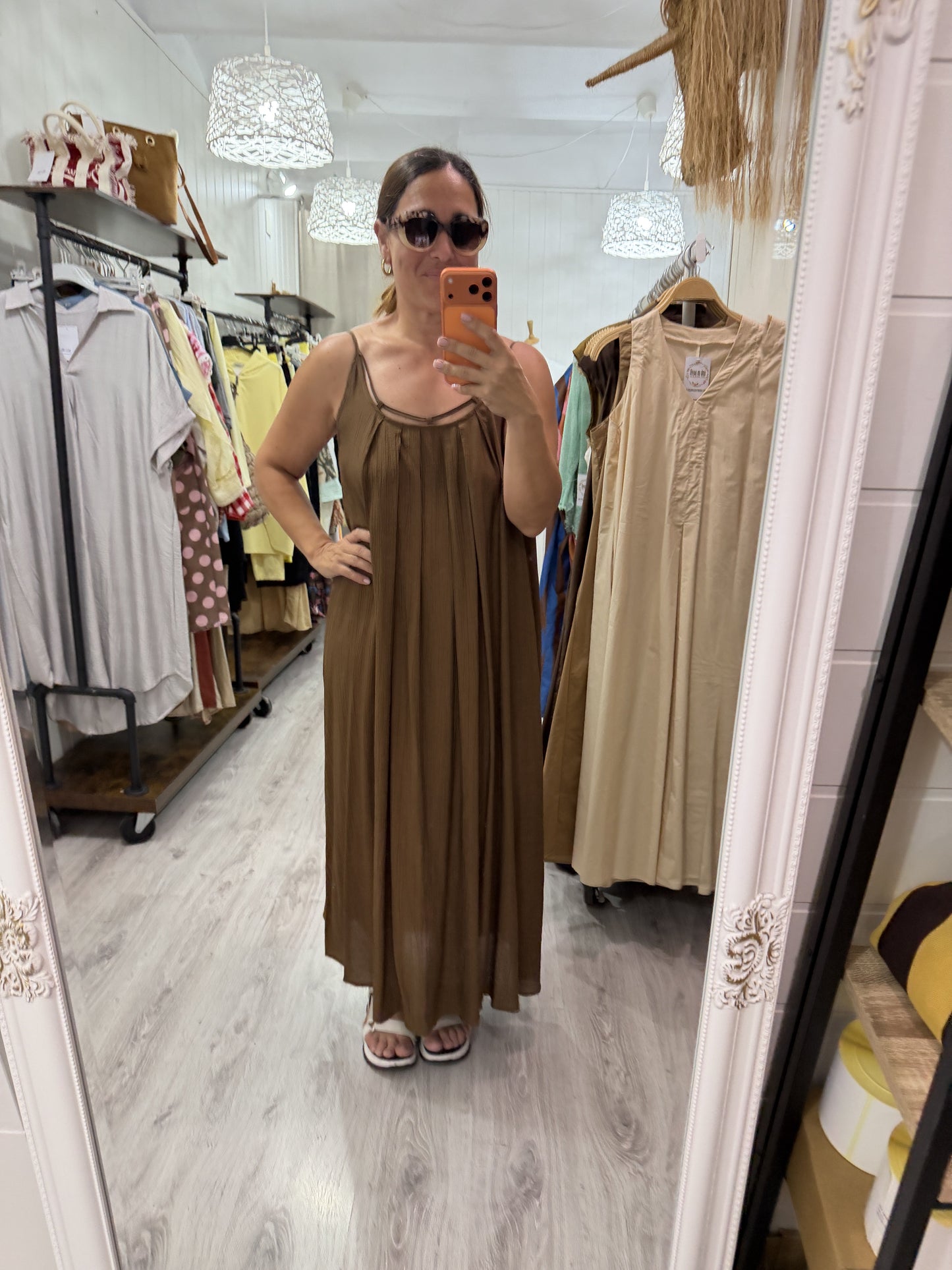 Vestido Escote chocolate