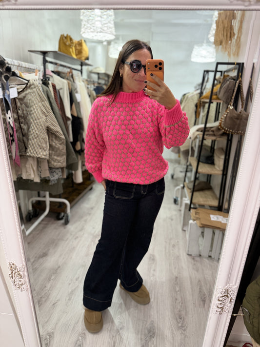 Jersei Bee fucsia y taupe