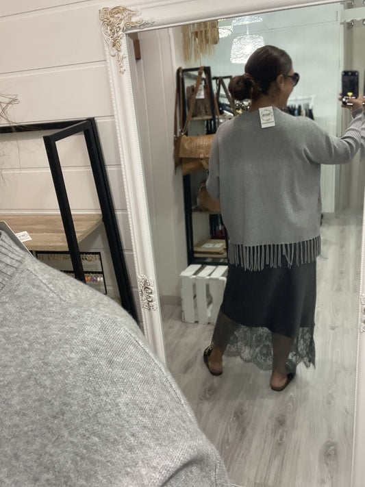 Jersei Flecos bajo gris