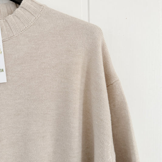 Jersei Mar manga corta beige