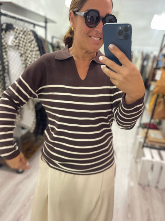 Jersei Navy suave chocolate