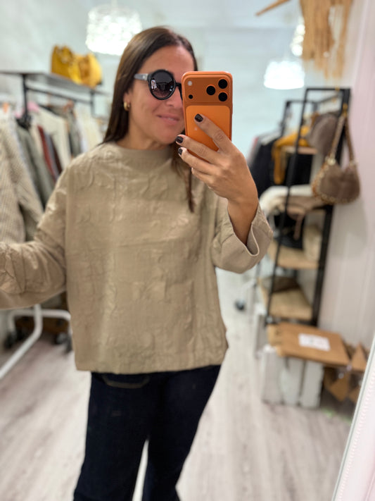 Jersei Textura beige