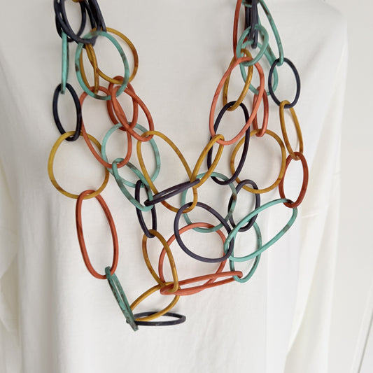 Maxi Collar Arandelas resina multicolor