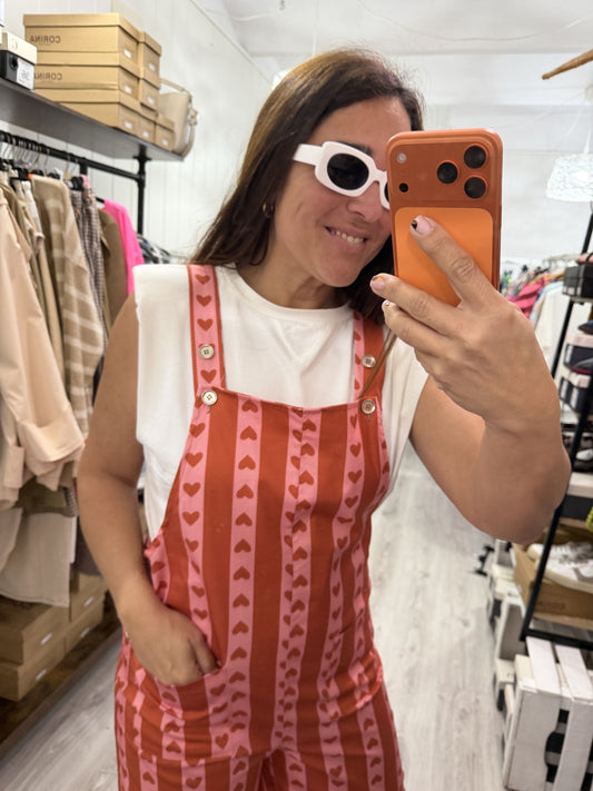 Peto Cuore naranja y rosa