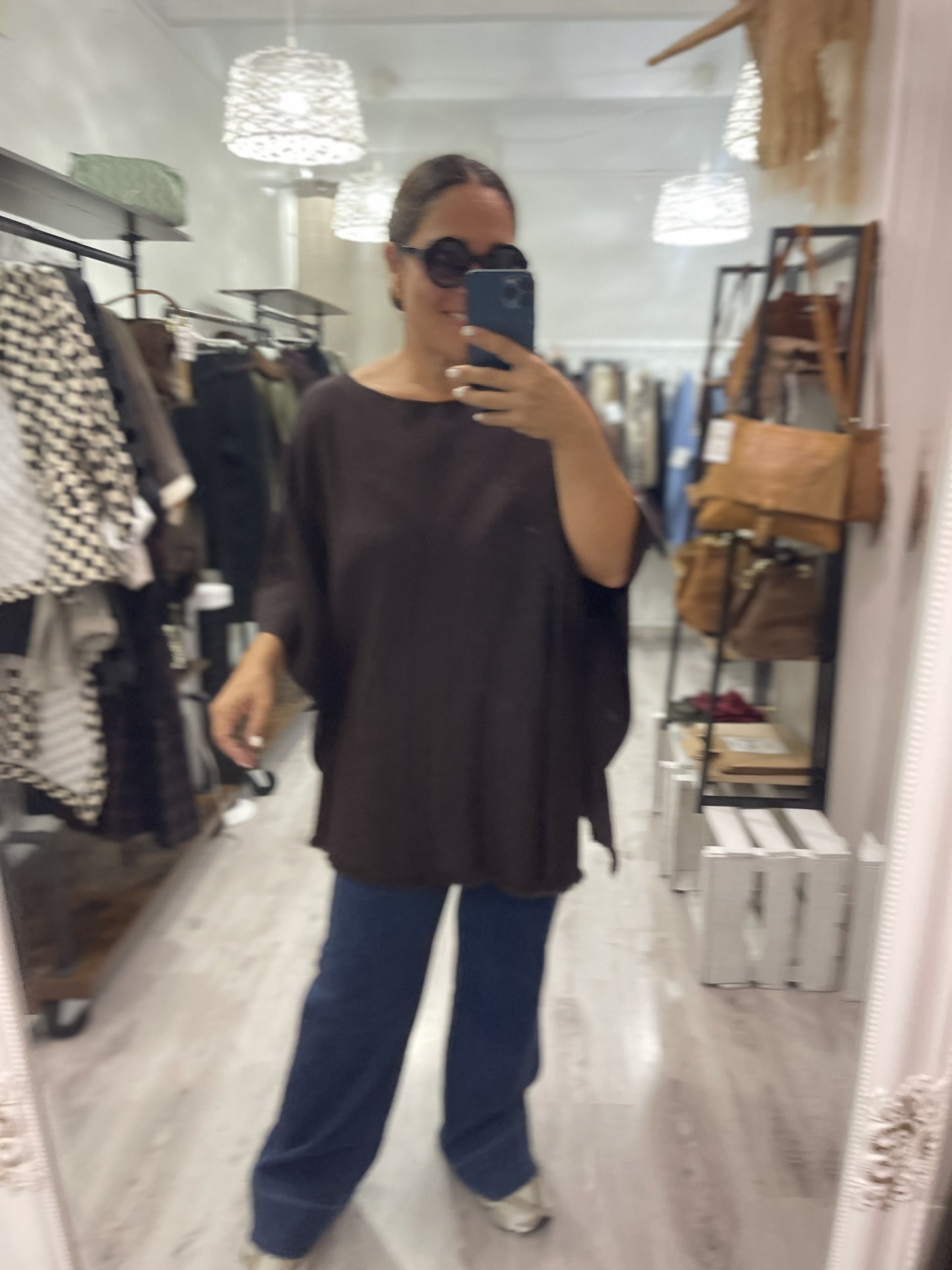 Poncho Fleco chocolate