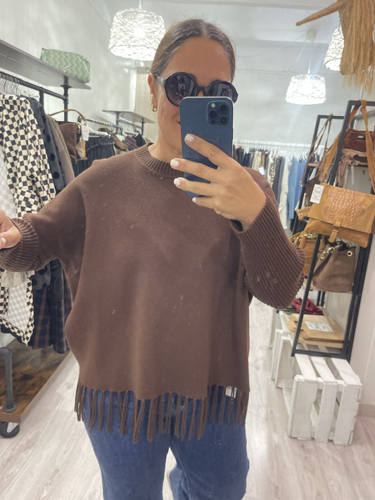 Jersei Flecos bajo chocolate