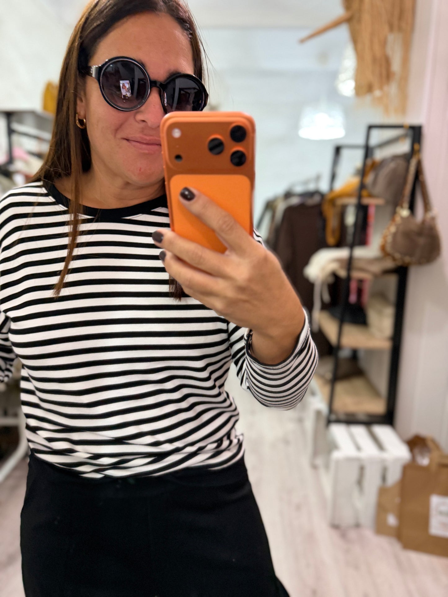 Sudadera Navy Ainara blanco y negro