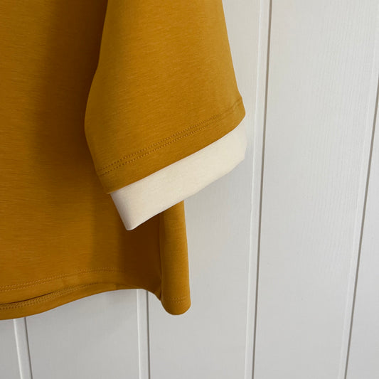 Sudadera Anna punto roma mostaza