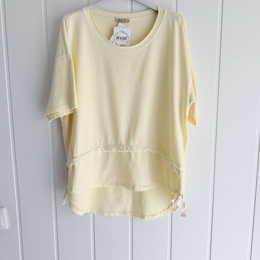 Sudadera Irati efecto doble amarillo