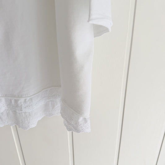 Sudadera Puntilla blanco