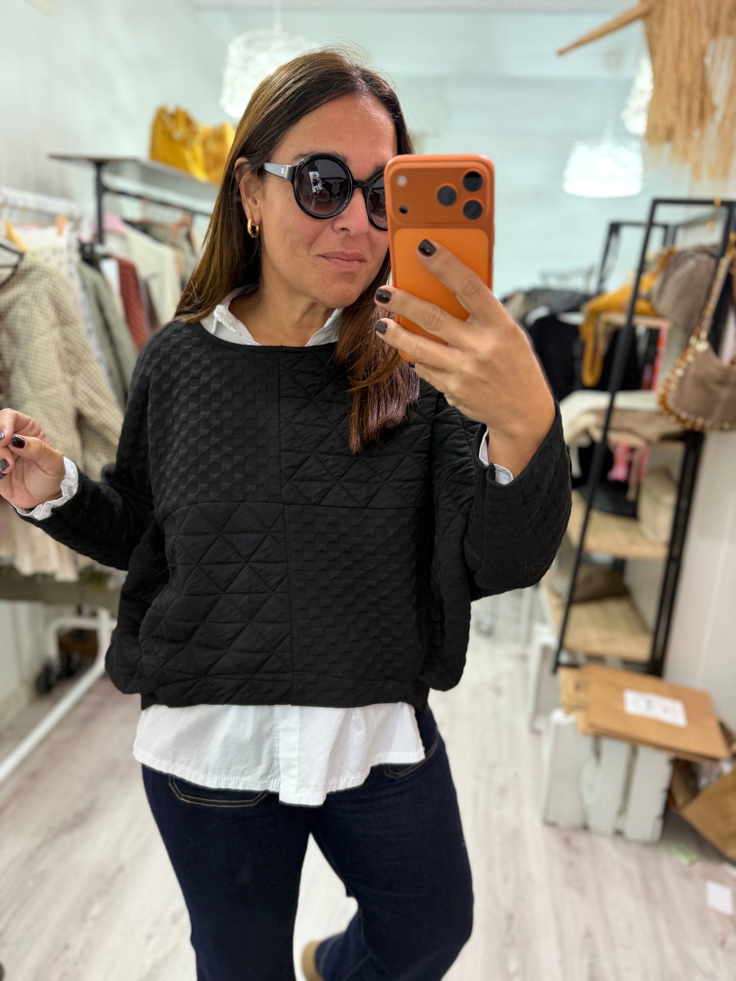 Sudadera Rare acolchada negro